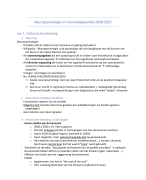 Samenvatting neuropsychologie en neurodiagnostiek 2020-2021 (004371)