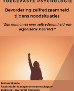 Scriptie zelfredzaamheid toegepaste psychologie voorbeeld geslaagd