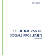 Samenvatting Sociologie van de sociale problemen 