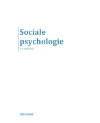 Samenvatting sociale psychologie