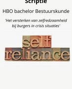 Scriptie zelfredzaamheid bevorderen burgers in crisis situaties