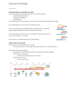 Samenvatting Essential Cell Biology H1 t/m H10 (zonder H9)