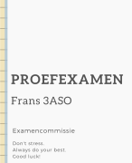 Proefexamen Frans 3ASO