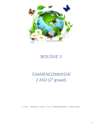 Biologie 2 e graad - Examencommissie - 2 ASO - Wiskunde - Wetenschappen - 3e jaar