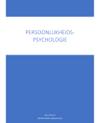 Persoonlijkheidspsychologie : samenvatting 