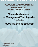 Haagse hogeschool geslaagd werkstuk leidinggeven en managementvaardigheden HRM jaar 3
