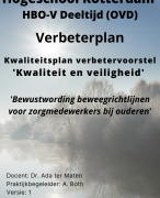 Voorbeeld HBO-V geslaagd verbeterplan bewustwording bewegen ouderen Hogeschool Rotterdam dec 2020