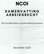 Samenvatting NCOI arbeidsrecht 2020