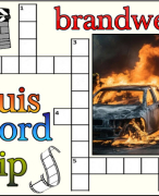 Antwoordblad kruiswoordclip brandweer