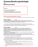 Crossculturele psychologie les 8
