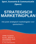Voorbeeld scriptie SPECO 2020 strategisch marketingplan sportschool 