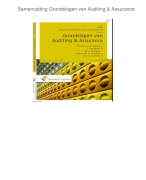Samenvatting Grondslagen van Auditing & Assurance 
