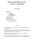 Natuurkunde/Sterrenkunde/nask - Lenzen en Telescopen + GRATIS OEFENVRAGEN