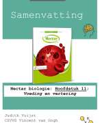 Samenvatting: Nectar biologie: Hoofdstuk 11; Voeding en vertering (VWO 5)
