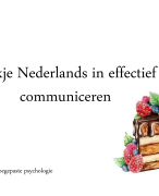 Een stukje Nederlands in effectief communiceren