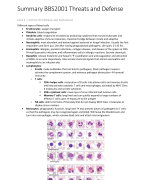 Summary BBS2001 Threats and Defense Mechanisms