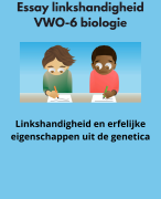 VWO werkstuk linkshandigheid geslaagd voor VWO-6 biologie 