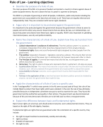 TTO - Rule of Law Summary 