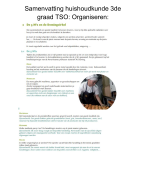 Samenvatting huishoudkunde 3de graad TSO: Organiseren:
