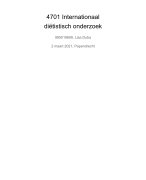 4701 Internationaal Diëtistisch Onderzoek