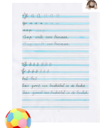 Schrijfkaarten a t/m z als schrijfoefening 
