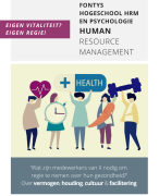 Scriptie Fontys HRM & Psychologie - Verbeteren van gezondheid bij medewerkers - Geslaagd (8) in 2020
