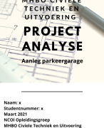 NCOI Module CivielTechnisch Bouwen MHBO Civiele Techniek - Aanleg Parkeergarage Nieuw 2021 met feedback NCOI