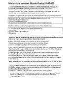Samenvatting Historische Context Koude Oorlog VWO geschiedenis