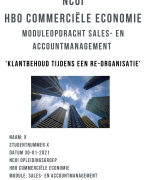 NCOI geslaagde module Sales en Accountmanagement - HBO Commerciële Economie - Nieuw 2021