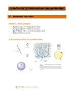 Samenvatting: Celstructuur en celfunctie