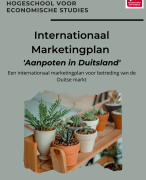 Geslaagde scriptie internationaal marketingplan betreden Duitse markt 2019/2020 met alle interviews,