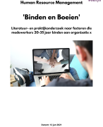 Scriptie Boeien en Binden Jonge Medewerkers Organisatie - Praktijk en Literatuuronderzoek, Geslaagd (7) in jan 2021