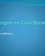 Natuurkunde hoofdstuk 4: trillingen en cirkelbewegingen