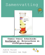 Samenvatting: Chemie Overal Scheikunde: Hoofdstuk 12; Molecuulbouw en stofeigenschappen (VWO 5)