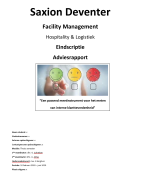 Geslaagde scriptie (88/100) meten en verhogen klanttevredenheid Facility management - Saxion Deventer - Hospitality & Logistiek - Inclusief feedback Saxion 2020