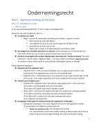 Samenvatting Ondernemingsrecht VUB