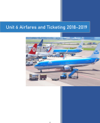 Unit 6 Airfares and Ticketing 2018-2019