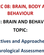 Neuropsychology Lecture Notes
