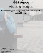 Scriptie agogiek voorkomen terugval verslaving bij reclassering - Fontys GGZ Agogiek - geslaagd 2020