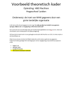 Voorbeeld theoretisch kader HBO Recht Leiden - Inzet en gebruik NAW gegevens