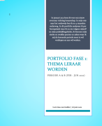 Portfolio Fase 1 (PABO Verkorte Deeltijd) | Cijfer: 8