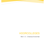 Hoorcolleges Onderste Extremiteit (blok 1.3)
