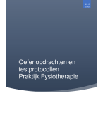 Praktijk Fysiotherapie - Onderzoek en Behandeling (blok 2.1)