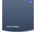 Hoorcolleges Hart en Long (blok 2.2)