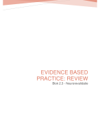 Evidence Based Practice - Review (blok 2.3)