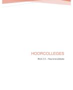 Hoorcolleges Neurorevalidatie (blok 2.3)