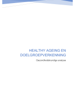 Healthy Ageing & Doelgroepverkenning - Essay (minor Healthy Ageing)