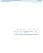 Hoorcolleges Evidence Based Practice (minor Fysiotherapie & Kinderen, Volwassenen & Ouderen)