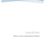 Praktijk Fysiotherapie - Casuïstiek Module A (minor Fysiotherapie & Kinderen) 