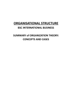 Organisational Structure summary of the whole course